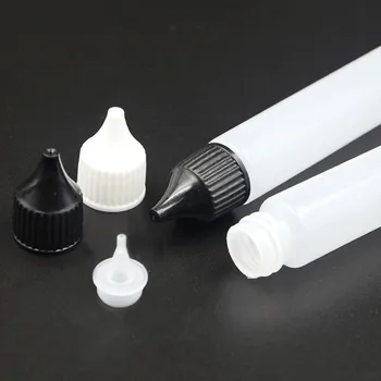 

100pcs Hot Empty Plastic Dropper Bottle 30ml Pen Style Needle Bottle For E-cig E Liquid Empty Bottle white black