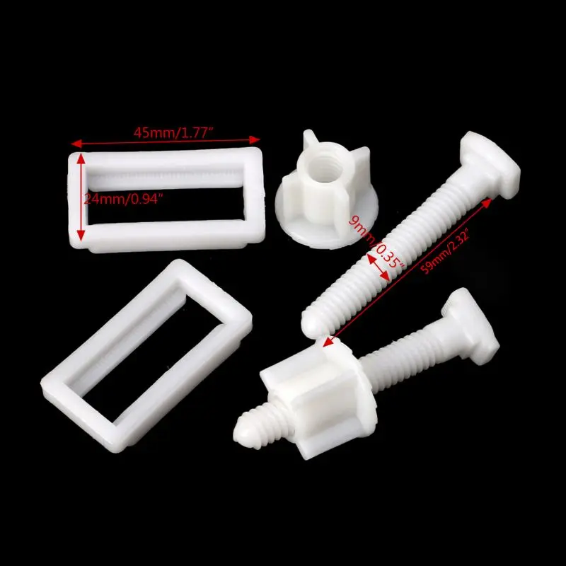 Toilet Seat Hinge Bolts Screw Fixing Fitting Kit 1 Pair