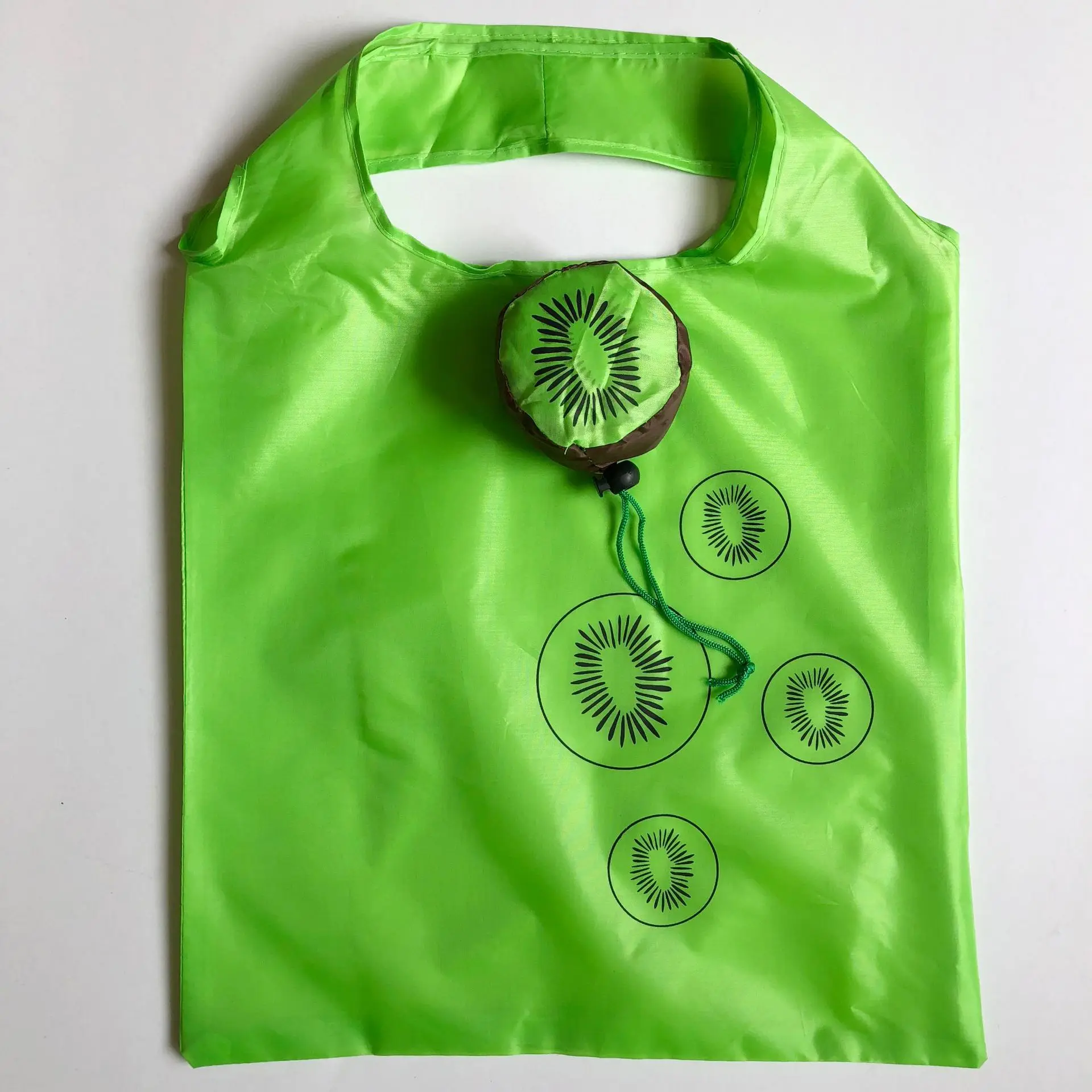 kiwifruit Экологичная складная сумка для покупок с рисунком животных, фруктов, многоразовая Полиэфирная Сумка через плечо, женские портативные сумки для продуктов - Цвет: kiwifruit