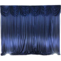 Tela de seda de hielo para telón de fondo, cortinas de escenario con Swags para boda, evento, fiesta, banquete, decoración, 3x3m, 10x10 pies, 3x6m, 10x20 pies
