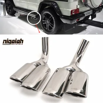 

Car Exhaust Pipe Muffler Tip Tail Throat for Mercedes-Benz G-Class W463 G500 G55 G63 Auto Accessories Stainless Steel Trim