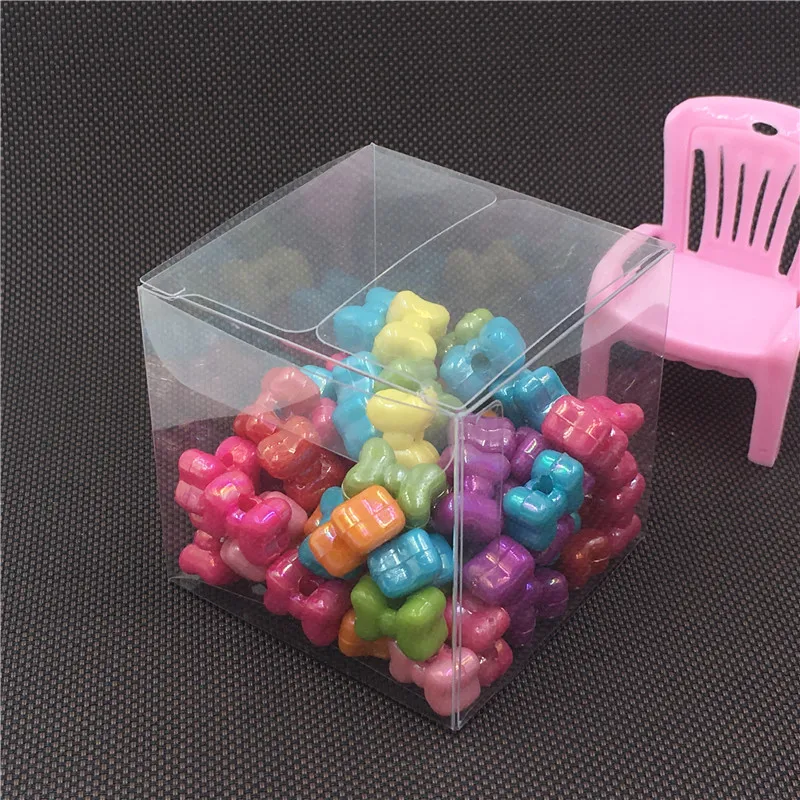 

12Pcs Visible Waterproof Transparent PVC Plastic Box Storage Container For Gifts Handwork Cubic Display Packaging Case Carton