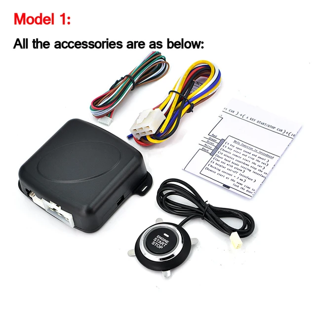 12v Auto Car Keyless Entry Start System One Start Stop Engine Push Button  Vehicle Alarm Pke Remote Start Dropshiping - Keyless Start System -  AliExpress