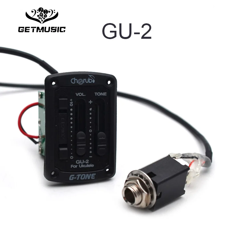 Cherub GU2 G-Tone серия акустическая укулеле предусилитель пьезо пикап эквалайзер Эквалайзер черный