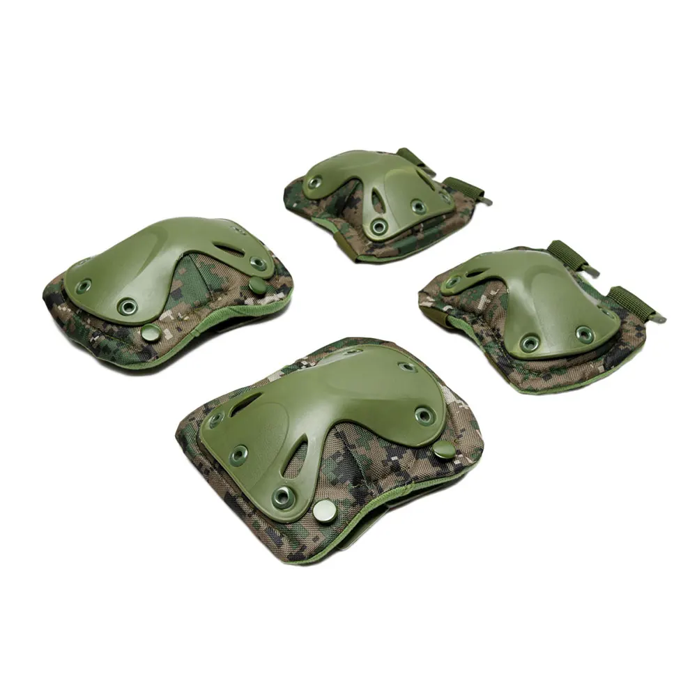 Тактические Боевые ElbowPads наколенники Регулируемая защитная одежда камуфляж - Цвет: grey camouflage