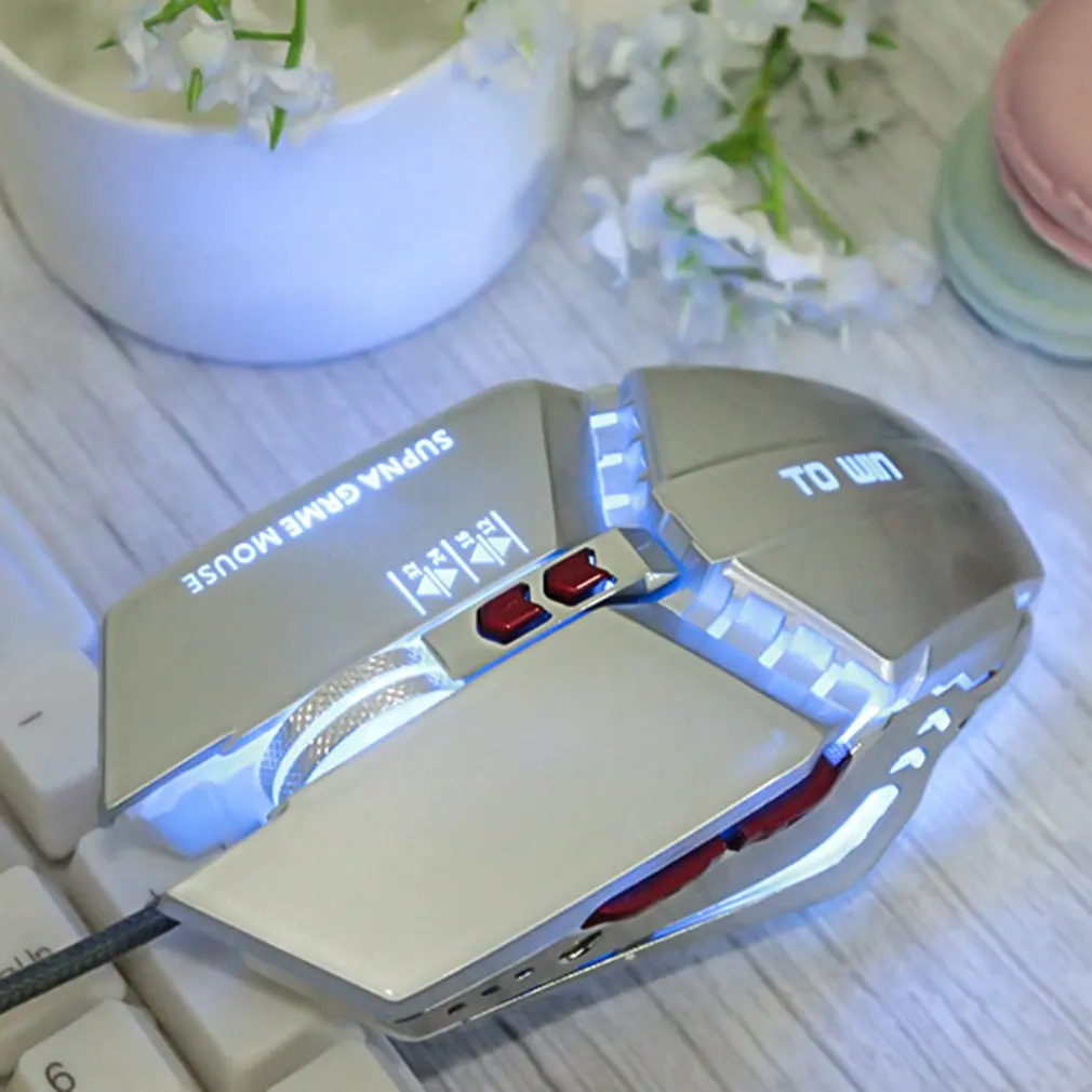 3500 dpi USB проводной Эргономичный дизайн бесшумный красочный светильник игровая мышь аксессуары для игр