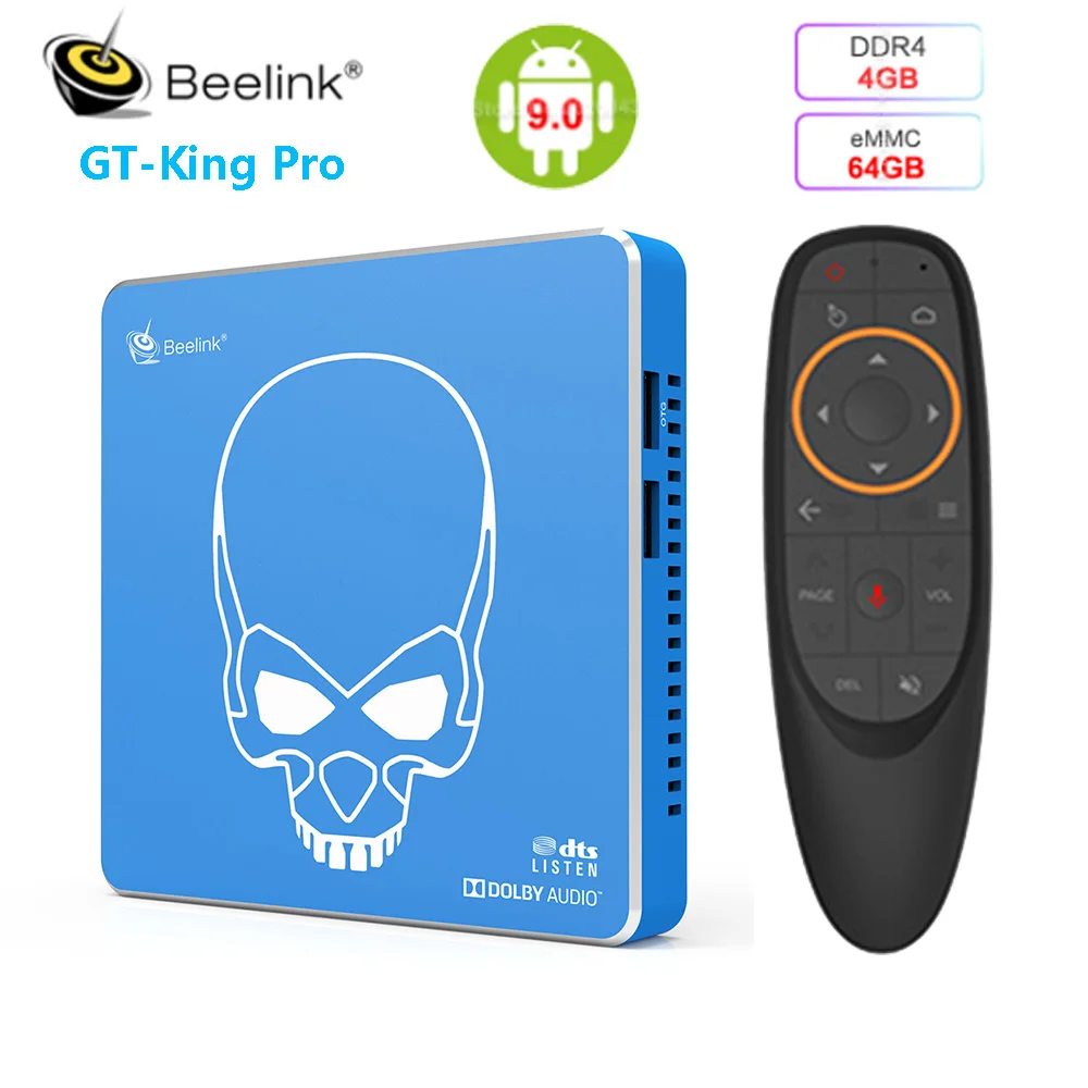 Beelink GT-King Pro Amlogic S922X-H Android 9.0 Smart Tv Box DDR4 4GB 64GB 2.4G 5.8G Wifi 1000M 4K Set Top Box VS Ugoos AM6 Pro