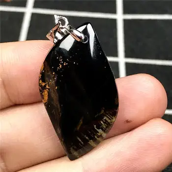 

Top Natural Pietersite Necklace Pendant For Woman Lady Man Crystal 35x18x6mm Horse Eye Beads Namibia Energy Stone Jewelry AAAAA