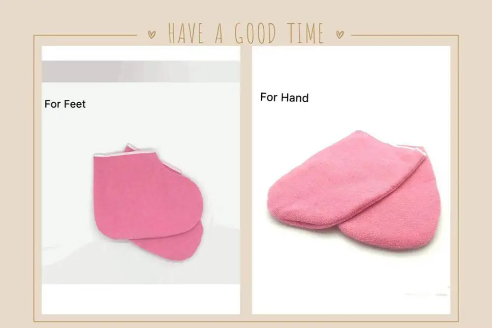 hand and feet 02 Парафиновые восковые перчатки, восковые перчатки для ванны, тканевые перчатки, рукавицы для рук, для ног, изолированные рукавицы, чехлы для термотерапии, спа - Цвет: hand and feet 02