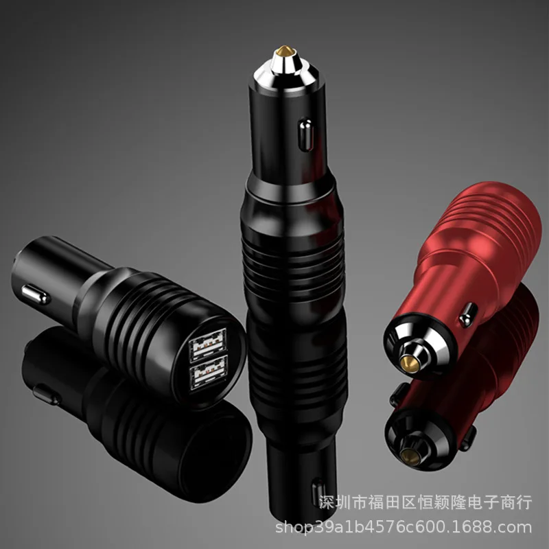 

New Style 5A Mobile Phone Fast Charge Car Mounted Charger Qc3. 0 Metal Fully Protocol Double USB 24w Car Mounted Charger