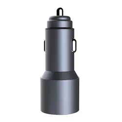 Cargador de coche QC3.0 de alta gama, aleación de aluminio de carga rápida, suministra cargadores de coche de alta potencia con USB Dual