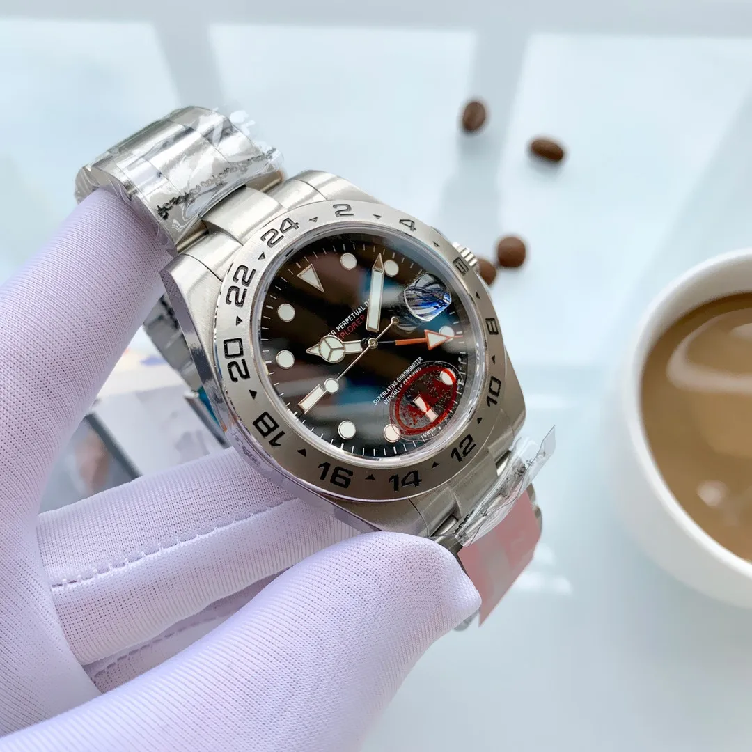 Rolexable, мужские часы, механические сапфировые часы, спортивные, нержавеющая сталь, водонепроницаемые, 100 м, explorer, механические наручные часы 904L