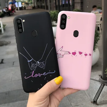 

For Cover Samsung Galaxy A11 Case For Samsung A11 TPU Matte Back Soft Cover 6.4" For Cara Samsung A11 A 11 Couple Silicone Cases