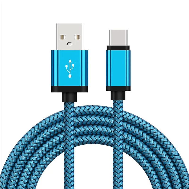 Blue Кабель usb type C для samsung S8 S9 S10 Plus USB C кабель для синхронизации данных для мобильного телефона кабель для быстрой зарядки для Xiaomi Mi9 Redmi Note 7 - Тип штекера: Blue