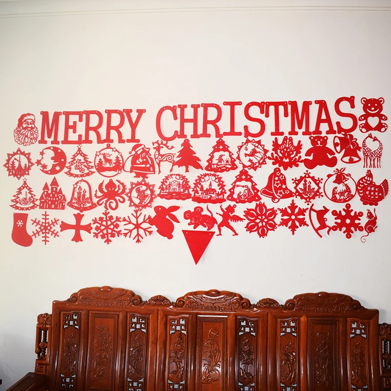 

1pcs red r01-r28 Christmas gifts decoration snowflake deer baby toys for children diy toy kids