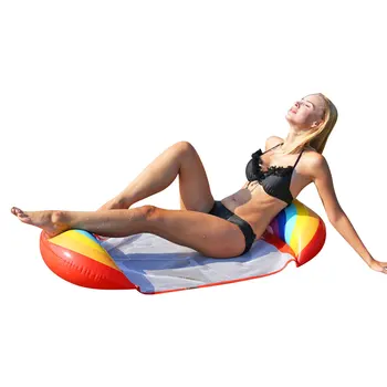 

Foldable Water Hammock Recliner Inflatable Floating Swimming Mattress Sea Swimming Ring Pool Party Toy Lounge Bed For Swimming