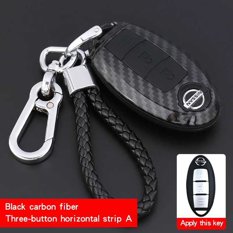 Applicabl toNissan sylphy T-trail Qashqai Teana Bluebird Tiida муранский автомобильный чехол для ключей с пряжкой силиконовый материал ударопрочный - Название цвета: Синий