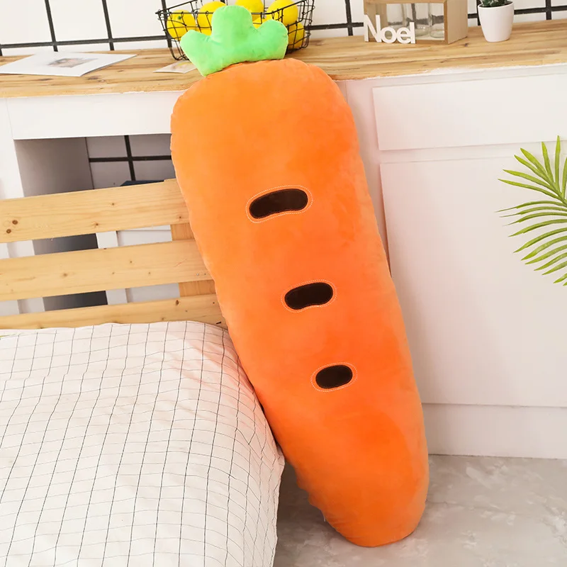 Имитация растений плюшевые игрушки чучела кактус клубника морковь Кукуруза ананас мягкий прекрасный подарок для девочки подарок еда плюшевые подушки - Цвет: carrot