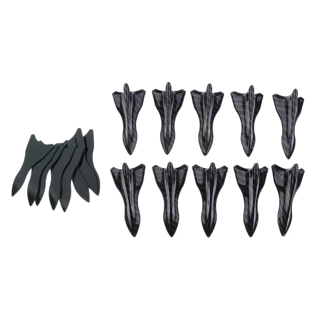 20PCS Universal Car Roof Air Vortex Generator Shark Fin (Carbon Fiber+Black)