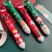 Stylo à bille à encre grasse, stylo de papeterie élégant, facile à transporter, écologique, 10 couleurs