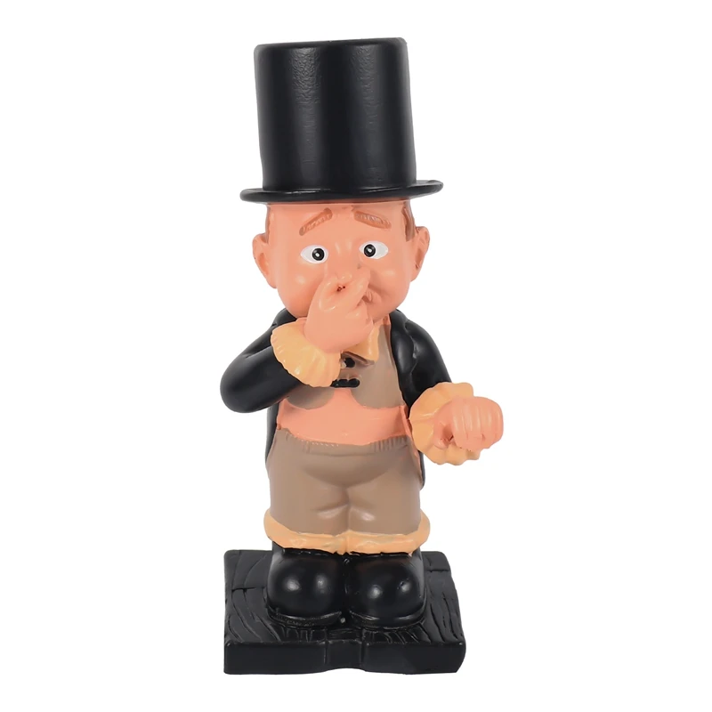 Resin Butler Shape Tissue Paper Holder Bathroom Cute Old Boys Statue Decor Stand Rack Sculpture for Toilet | Дом и сад