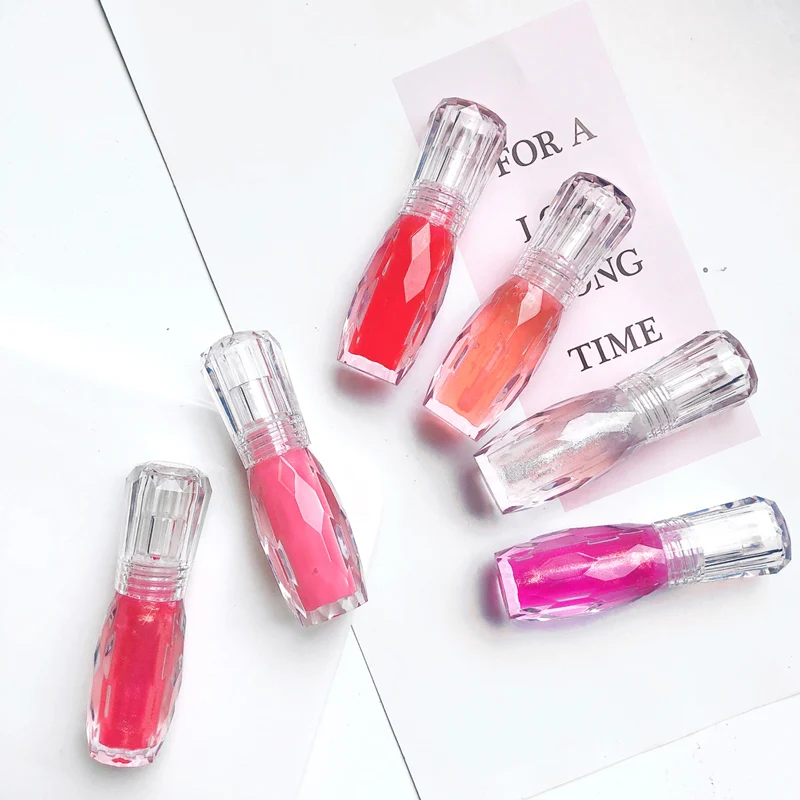 HANDAIYAN Moisturizer Plumper Lip Gloss Crystal Sexy Big Lip Pump Transparent Waterproof Lip Tint Lipgloss Vivid Colorful Makeup