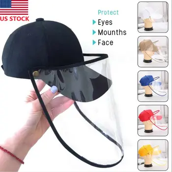 

Anti virus Safety Hat PVC Shield Protective Visors Anti Fog Dust Splash-proof Hat Work Face Protection Cap US Stocker