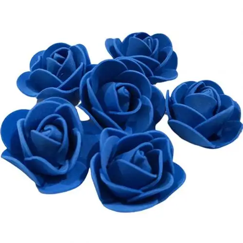 500 шт искусственная пена бутоны роз DIY Свадебный праздник Декор подарок на день Святого Валентина украшения - Цвет: Blue 500pcs
