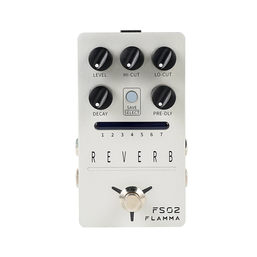 Pedal de Reverb para Guitarra Pedal de Efeitos Estéreo para Guitarra Elétrica com Mola Flamma Reverb True Bypass Fs02 - Image 2