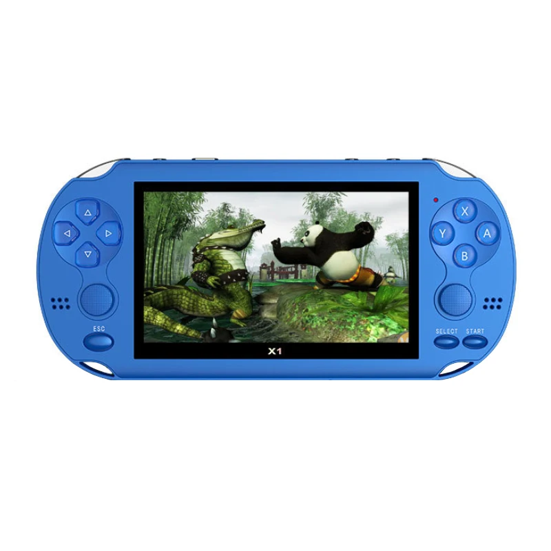 Камера видео электронная книга портативная игровая консоль для psp игры аксессуары игры Встроенный в 300 игры 4 Гб памяти Портативный игровой плеер - Цвет: Синий