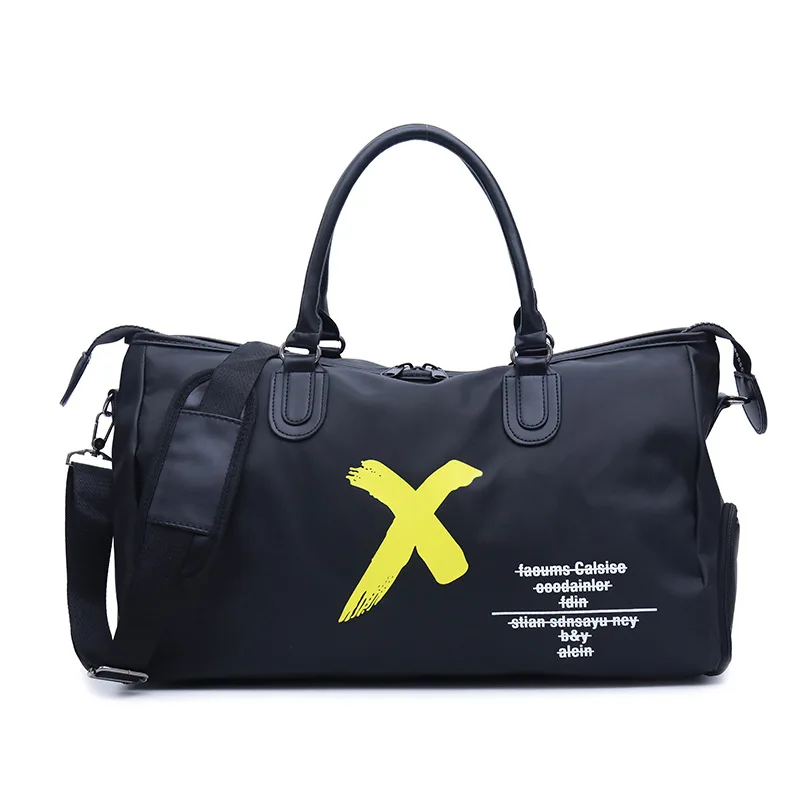 Нейлоновая прочная мужская дорожная сумка, большая вместительность, дорожные сумки, органайзер для ручной клади, женская спортивная сумка, дорожная сумка для путешествий на выходные - Цвет: Black