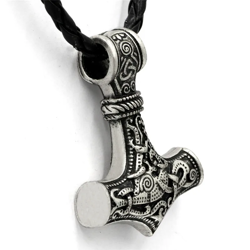 Dropshipping Thor hammer Mjolnir Vikings Necklaces Men Amulet