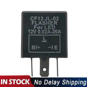 

Universial 12V 3 Pin CF13 Blink Flasher Relay Strobe For Car Motorcycle LED Turn Signal Lamp