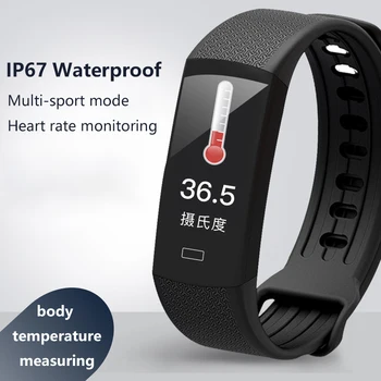 

Smart Bracelet with Body Temperature Measurement Heart Rate Sports Waterproof Temperature Measurement Smart Band