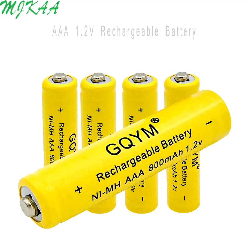 AAA 1,2 V Ni-MH 800mAh Желтый 3A аккумуляторная батарея для пультов дистанционного управления, радио факелы Часы игрушки
