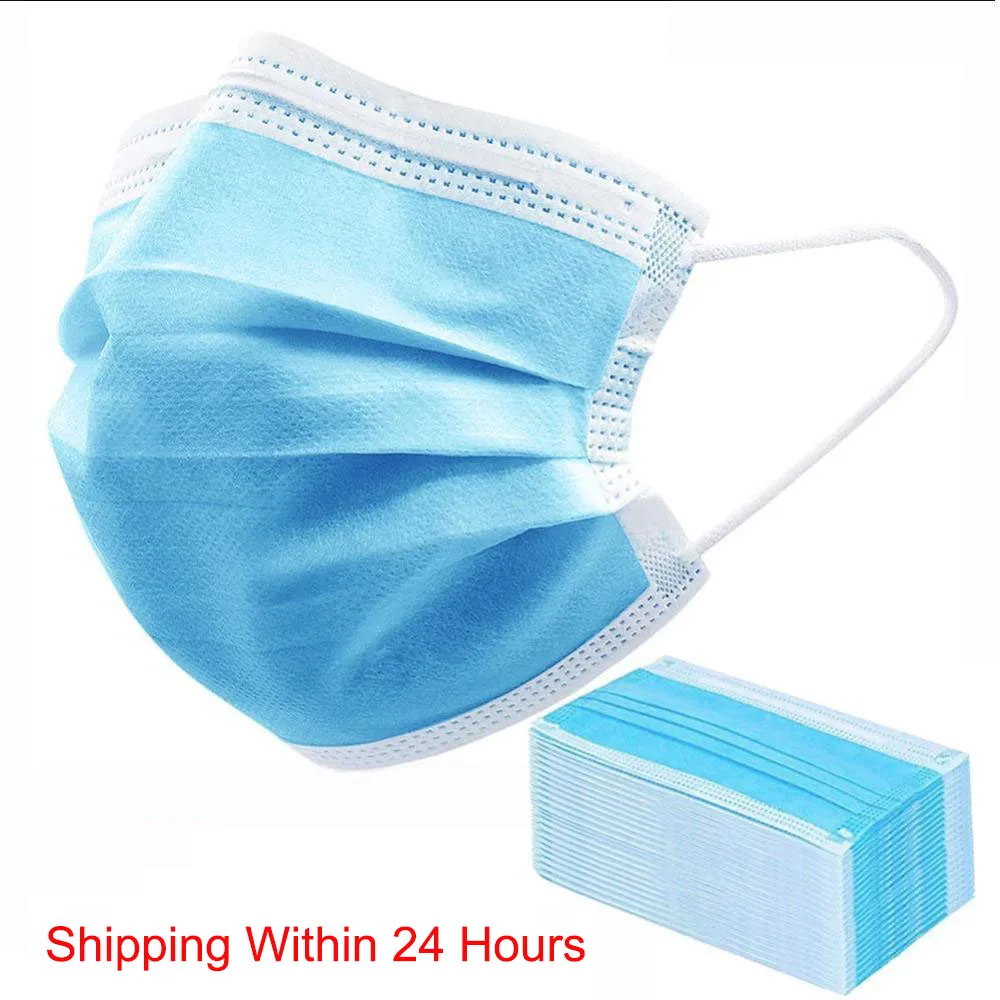 

Protective Face Masks Anti-Haze Fog PM2.5 Mask Disposable Protect 3 Layers Filter Dustproof Earloop Non Woven Facial Mouth Mask