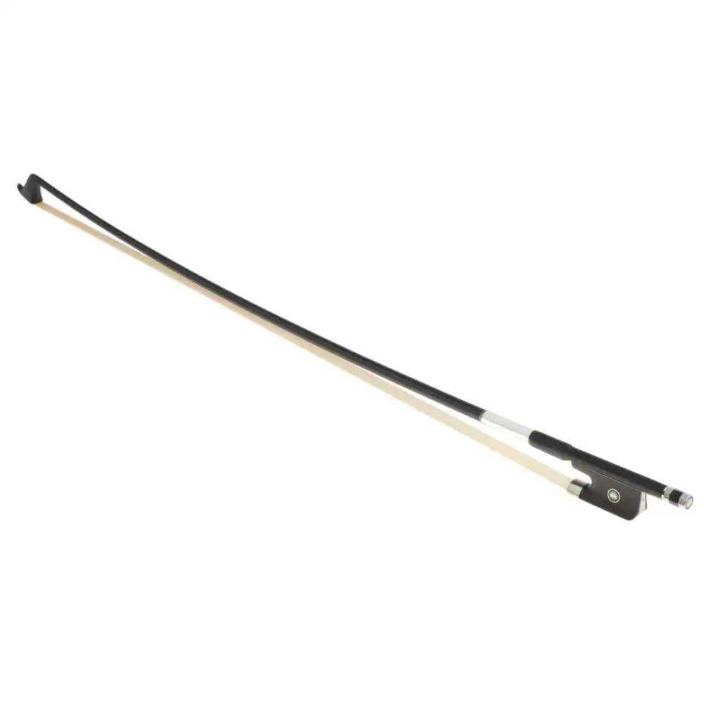 4/4 Full Size Cello Bow - Carbon Fiber Violin Bow - Handmade with Natural Mongolian Horse Hair (Black)