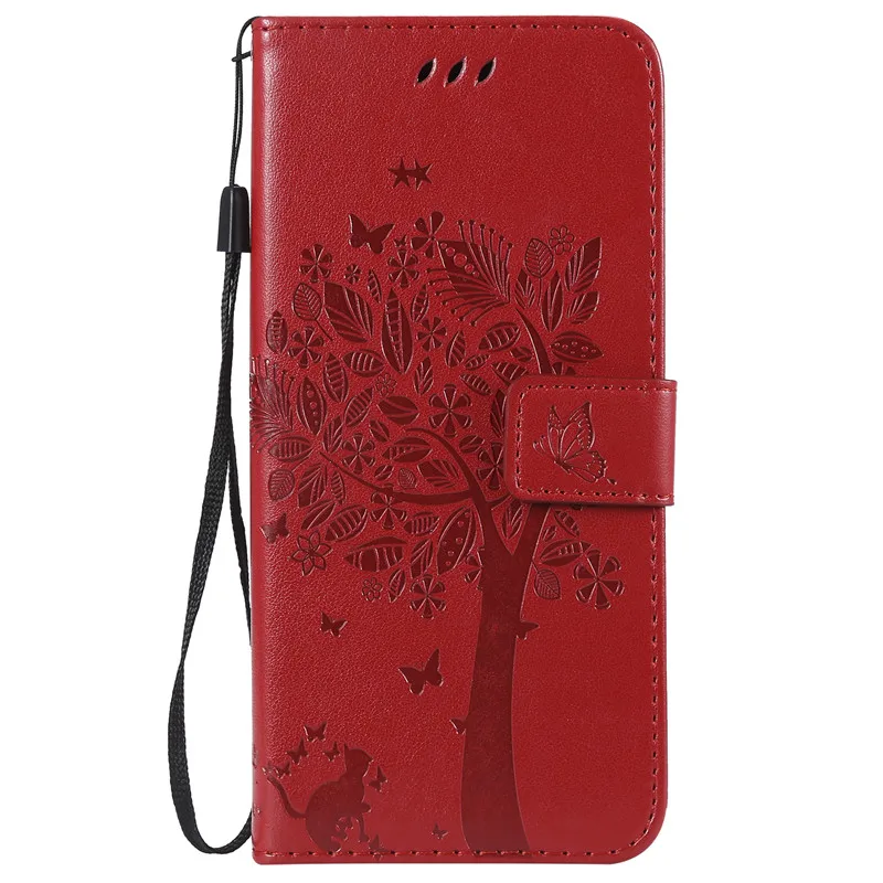 Flip phone Case For Samsung Galaxy S4 S5 S6 S7 Edge S8 S9 S10 E Plus 5G C5 C9 Pro PU Leather+ Wallet Cover - Цвет: Red