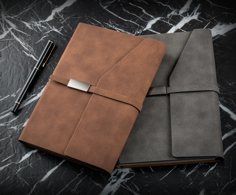 Business Office Notebooks Stationery Loose Leaf Simple Work Journal Leather Diary