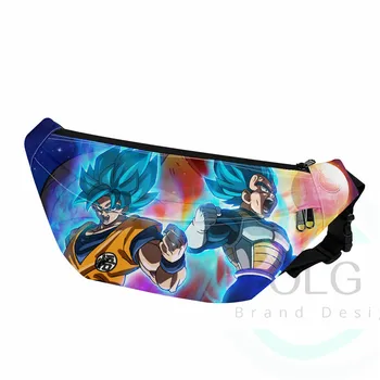 

Cool Japanese Anime Waist Bag For Teenager Boys Cartoon Dragon Ball Z Print Large Fanny Pack Men Casual Sport Chest Blet Pouch