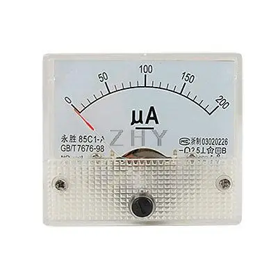 

85C1-A DC 0-200uA Analog Panel Meter Ammeter Gauge New
