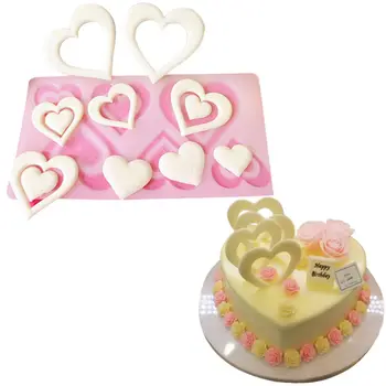 

Romantic Heart Rose Silicone Chocolate Mould Cake Decorating Tools Cupcake Cookies Silicone Mold Muffin Pan Baking Gift