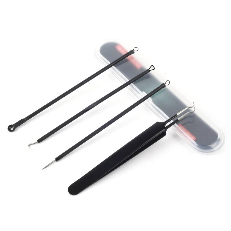 

4pcs Blackhead Remover Tool Skin Tag Removal Acne Remover Blemish Extractor Needle Spot Remover Too Pore Cleaner LJ30