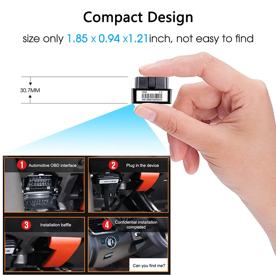 US $34.99 Jimi Ob22 Mini Car Gps Tracker With Voice Monitoring Real Time Tracking
