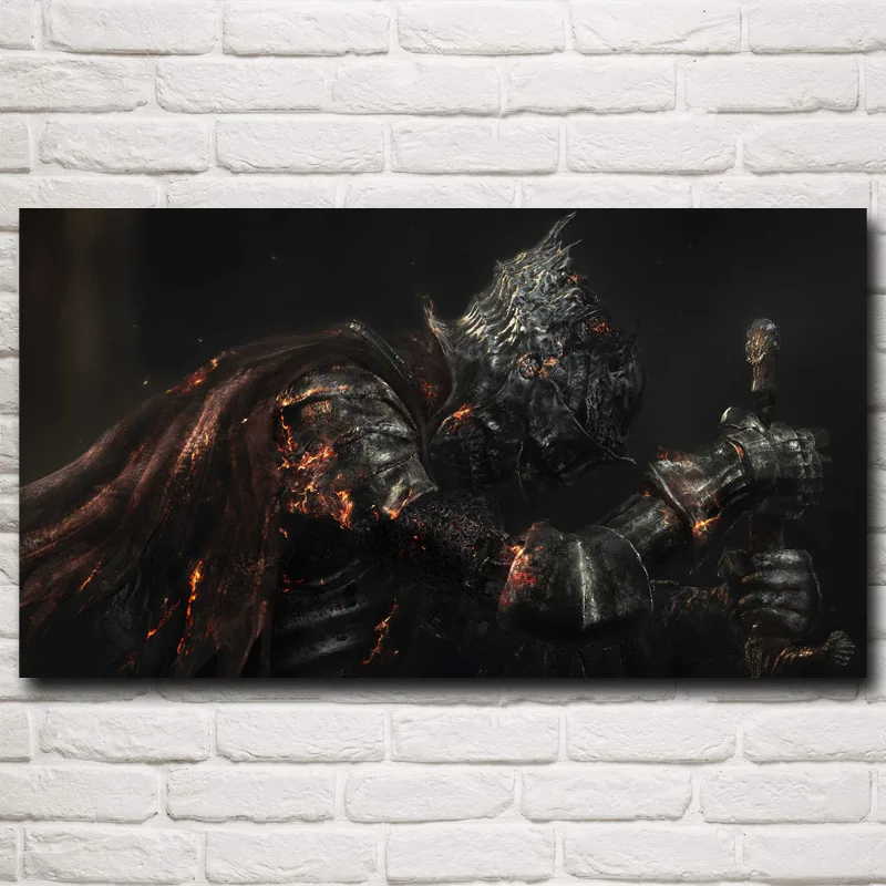 Воин Меч цифровой Dark Souls видео постеры с сюжетами игр и принтами Стены Искусства