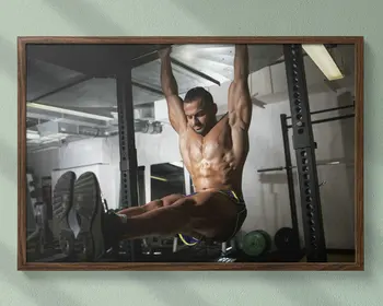 

0168J Fitness Bodybuilding Man Strong Muscles Exhibition Healthy Body Wall Sticker Silk Poster Art Home Decoration