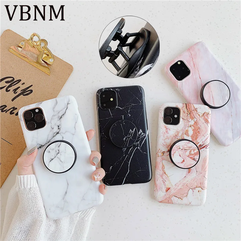 Классический чехол с мраморной подставкой для iPhone XR 11 Pro Max X XS 7 8 Plus 6 6s Huawei P20 lite P30