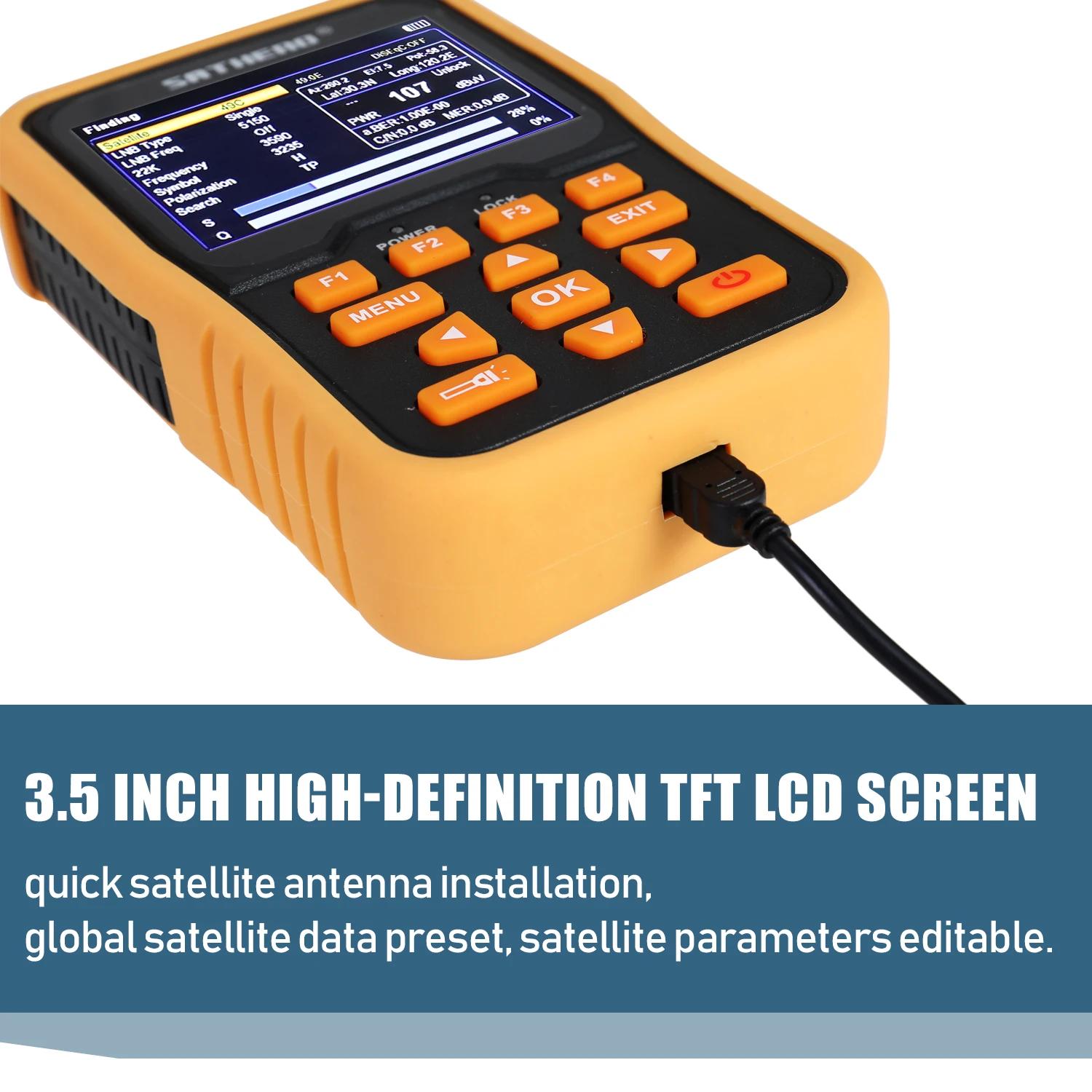 

Orignal SH-400HD DVB-S2 3.5 Inch LCD Screen Satellite Finder Meters 8PSK 16APSK Digital Satfinder Meter Full 1080P
