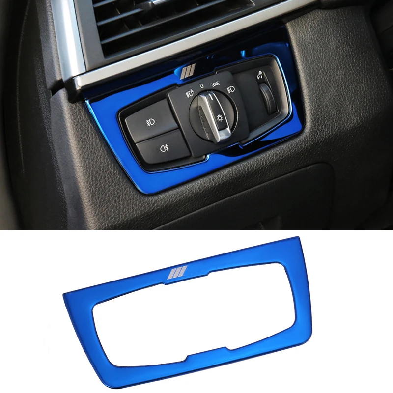 

Stainless steel style Car Interior Headlight Switch Frame Cover Trim For BMW 3 4 Series F30 F32 2013 2014 2015 2016 2017 2018