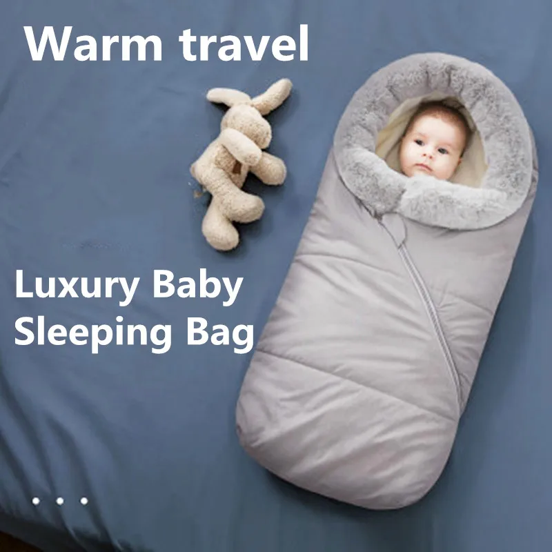 Sac de couchage pour bébé | Pour bébé, hiver, lit sac de luxe pour poussette, épais et chaud, enveloppe de fauteuil roulant, sac de nuit, accessoires de poussette pour bébé